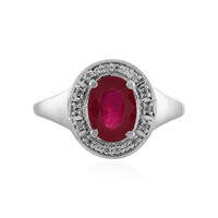 Anillo en plata con Rubí de Madagascar