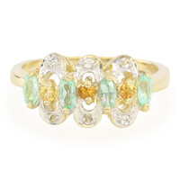 Anillo en oro con Turmalina Paraíba de Brasil