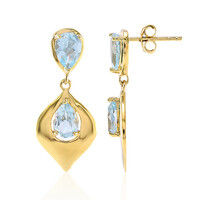 Pendientes en plata con Topacio azul cielo