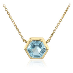 Collar en plata con Topacio azul cielo