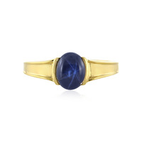 Anillo en plata con Zafiro estrella azul