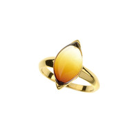 Anillo en plata con Ámbar báltico