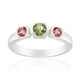 Anillo en plata con Turmalina verde de Brasil (Pallanova)
