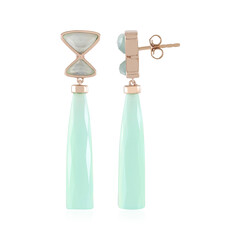 Pendientes en plata con Calcedonia verde (KM by Juwelo)