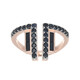 Anillo en plata con Zafiro negro (Adela Silber)