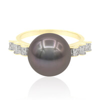 Anillo en oro con Perla cultivada de Tahití (TPC)