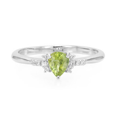 Anillo en plata con Turmalina cuprífera