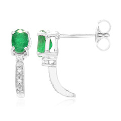 Pendientes en plata con Esmeralda de Bahía
