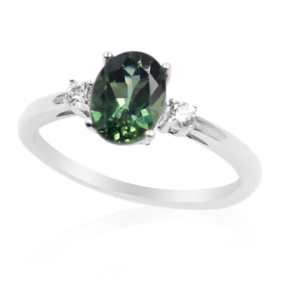 Anillo en plata con Apatita Cromada