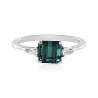 Anillo en plata con Turmalina verde Benedito(Adela Silber)