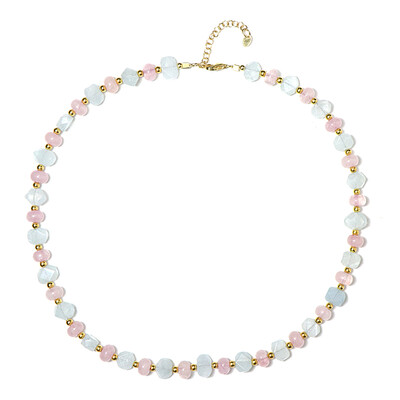 Collar en plata con Hematita dorada
