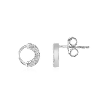 Pendientes en plata con Diamante I2 (I)