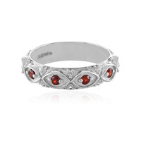 Anillo en plata con Zircón caoba