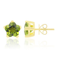 Pendientes en oro con Peridoto
