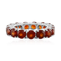 Anillo en plata con Granate Hesonita