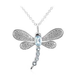 Collar en plata con Topacio azul cielo