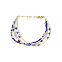 Brazalete en plata con Tanzanita (Riya)