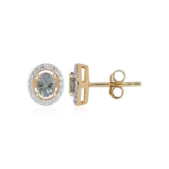 Pendientes en oro con Tanzanita verde