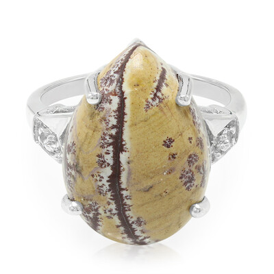 Anillo en plata con Jaspe Sonoran dendritas