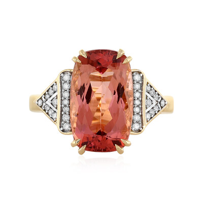 Anillo en oro con Turmalina neón del Congo (D'vyere)