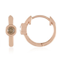 Pendientes en oro con Diamante champán SI2