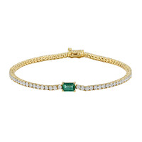 Brazalete en oro con Esmeralda de Zambia AAA (CIRARI)