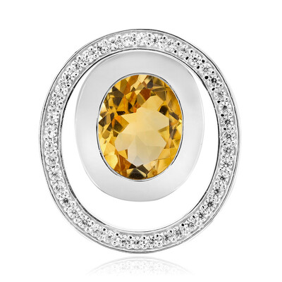 Colgante en plata con Citrino (MONOSONO COLLECTION)