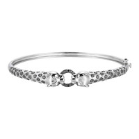 Brazalete en plata con Zafiro negro