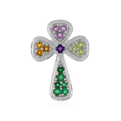 Colgante en plata con Esmeralda de Zambia