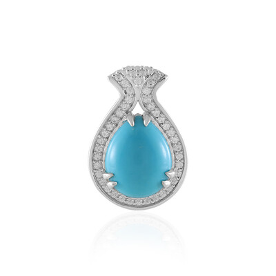 Colgante en plata con Turquesa bella durmiente
