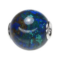 Colgante en plata con Malaquita azurita