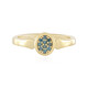 Anillo en plata con Diamante azul I2