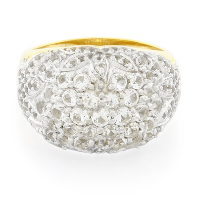 Anillo en plata con Topacio blanco