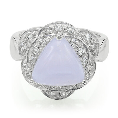 Anillo en plata con Ágata de lazo azul