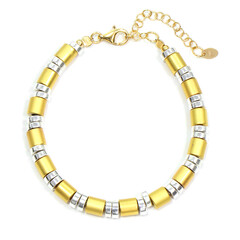 Brazalete en plata con Hematita dorada