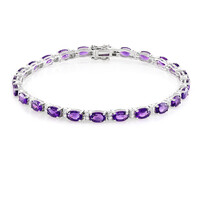 Brazalete en plata con Amatista de Marruecos