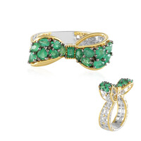 Anillo en plata con Esmeralda de Zambia (Gems en Vogue)