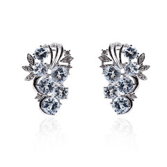 Pendientes en plata con Topacio azul cielo