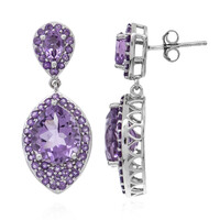 Pendientes en plata con Amatista Rosa de Francia