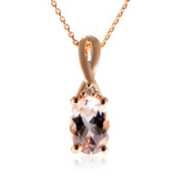 Collar en oro con Morganita AAA
