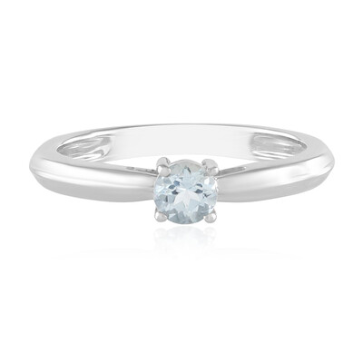 Anillo en plata con Aguamarina de Brasil