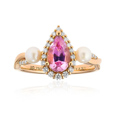 Anillo en oro con Diáspora rosa (AMAYANI)