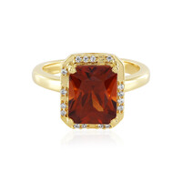 Anillo en plata con Granate Hesonita (Adela Silber)