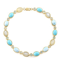 Brazalete en plata con Piedra de Luna blanca (KM by Juwelo)