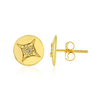 Pendientes en plata con Diamante PK (J)