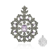Broche en plata con Amatista
