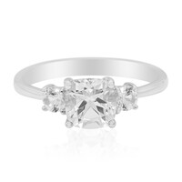 Anillo en plata con Topacio blanco