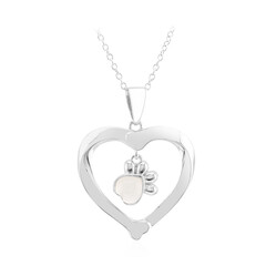 Collar en plata con Piedra de Luna blanca
