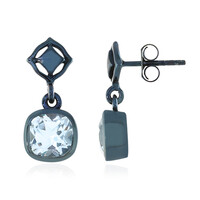 Pendientes en plata con Topacio azul cielo