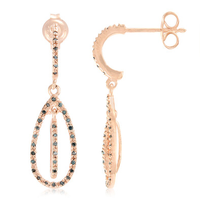 Pendientes en plata con Diamante fantasía